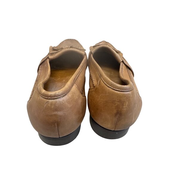 Frye Mens Brown Leather Tassel Slip-On Loafers Size 12D main image 9